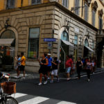 street scene in Milan Italy